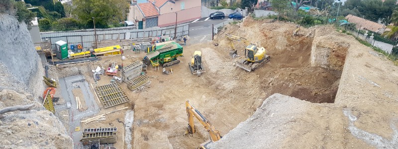 Avancées projet de construction d’une villa d’exception à Roquebrune Cap Martin